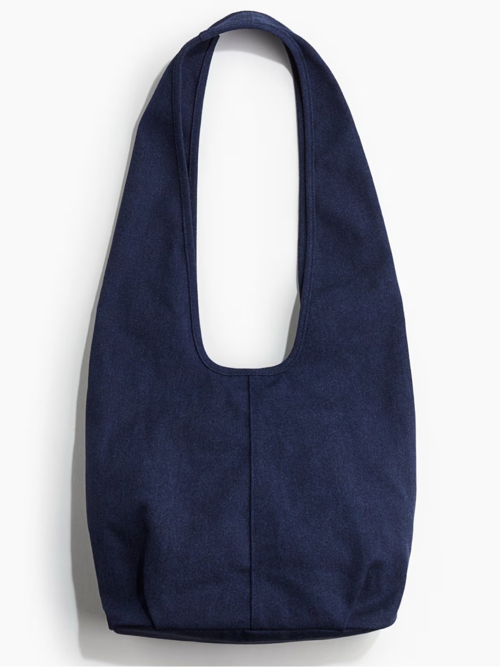 H&M Slouchy Shoulder Bag - Dark Blue Denim Inspired 100% Cotton Tote Bag